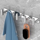 Silvery Hat And Coat Wall Mount Rack - 5 Hooks For Robes  Bags  Keys  And Towels
