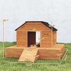 Floating Duck Coop  Wooden Duck House With Ramp And Asphalt Roof