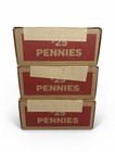 Sealed Unopened Unsearched From Bank  Box Of 50 Rolls Of Pennies   25 Face Value