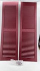 Mid-america 14 5    X 52    Open Louver Vinyl Shutters Pair Wineberry 078