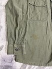 Vintage Usmc P56 Cotton Sateen Fatigue Shirt Korean War Paint Splatter