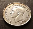 1947 Ml Canada 50 Cents George Vi Silver Half Dollar Coin Fifty Cent Maple Leaf