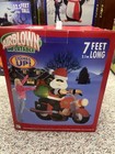 Gemmy 2006 7ft Long Santa On Motorcycle Christmas Airblown Inflatable