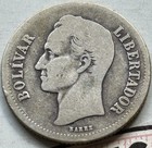 1926 Venezuela 2 Bolivares Silver Coin - Sim  n Bol  var - Philadelphia Mint