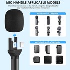 Handheld Adaptor For Interview Mic 1 Or 2 Packs Wireless Mic  Black