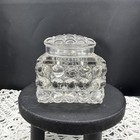 Antique 1880s Eapg Adams Thousand Eye Glass Inkwell   Lid Glows 365 Light