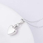 Sterling Silver Heart Urn Necklace For Ashes Cremation Memorial Keepsake Pendant