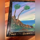 Vtg Puerto Vallarta Handpainted Mexico 10 x 8  Wall Decor Beach Palms Signed