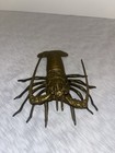 Vintage Brass Lobster Crawfish Crayfish Crustacean Prawn Figure Paperweight 7 5   