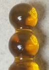 Mid Century Modern Mcm Art Glass Yellow Two Ball Stopper 3  Excellent Condition