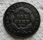 1827 Coronet Head Large Cent Rare Early Key Date Vf   Xf Detail Holed