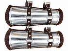 Steel Leather Medieval Bracers  Fully Functional Forearm Armor For Larp  Cosplay