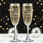 Set Of 2 Personalized Wedding Champagne Glass With Box - Mr   Mrs Flutes Cute