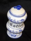 1960 Vintage Arnart Blue Onion Coffee Jar And Lid