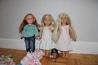 American Girl Doll Lot - 2 Ag Dolls  My Life Doll  Clothes   Accessories