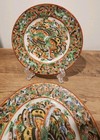 Antique Chinese Famille Rose Thousand Butterflies Bread   Butter Plates Set Vtg