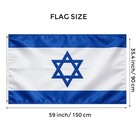 Israel Flag  Flag Of Israel 3x5 Ft - Polyester Lightweight Flags With 2 Brass   