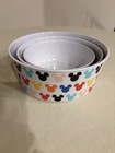 Disney Mickey Icon Bowls 3pc Set Melamine Serving   Snacking 8 5  7 5   6 5 