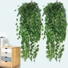 1 2 4 Pcs Artificial Ivy Leaf Plants Vine Hanging Garland Fake Flower Home Decor