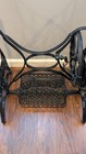 Vintage New Home Treadle Sewing Table Cast Iron Base