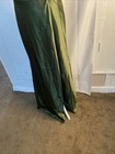 Aw Bridal Olive Green Satin Formal Gown Size 10 Long Evening Dress