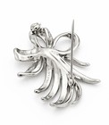 Genuine Freshwater Pearl    Marcasite Brooch Solid  925 Sterling Silver  - Nwt