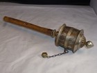 Antique Vintage Sino-tibetan Chinese Tibet Buddhist Prayer Wheel Silver
