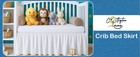 Burgundy Crib Skirt Dust Ruffle  Soft   Durable  Crib  Bedding Skirt For  Girls