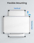 Magnetic White Board Kit For Wall 18  X 12   1 Dry Eraser   2 Multicolor Markers