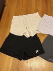 Lot Of 3 Womens Nike Cotton Shorts Size Large And Cream H m Cotton Short