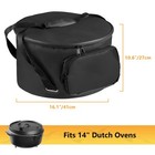 Siruiton Dutch Oven Bagsuit For 14 Inch Dutch Oven Carry Bag With Extra Inner   