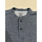 Ll Bean Mens Traditional Fit Henley Long Sleeve Shirt Blue Medium Cotton Blend