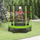 Outsunny 5ft Kids Trampoline With Enclosure Net Springless Design Safety Pad New