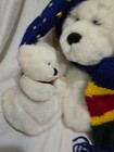 Vintage Dan Dee Musical Christmas Teddy Bear   Cub Plush 11    Plays 3 Songs Works
