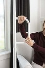 Bathroom Grab Bar Elderly Floor Ceiling Transfer Pole Shower Safety Handle White