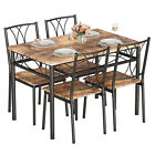 Dining Table Set Chairs Home Kitchen Breakfast Wood Top Dinette Table 3 5 Piece