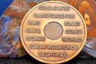 Alcoholics Anonymous Aa 9 Year Bronze Medallion  Coin  Chip Token Sobriety Sober