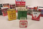 Vintage Spice Tin Cans Lot Of 21  Durkee Schilling Kroger Colmans Madras   More