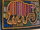 Vintage Panama Mola Guna Textile Folk Art Elephant Hand Sewn Applique 17 5x14x1