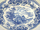 Seaforth Blue Transfer Ware Platter 1930 s Woods England  11 3 4  X 9 1 2   Xlnt