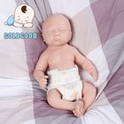 17 7  Eyes Closed Sleeping Girl Full Platinum Silicone Newborn Reborn Baby Dolls