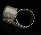 Rare Steven J  Begay Statement Ring W  Bisbee Gem-grade Turquoise Size 6 5