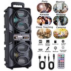 3000w Portable Bluetooth Speaker Sub Woofer Heavy Bass Sound System Party W  mic