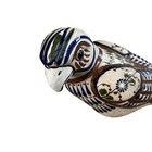 Tonala Mexican Pottery Parrot Bird Folk Art Hand Painted Signed Mateos