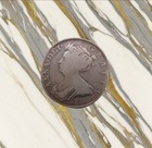 1707 Queen Anne E Half Crown - Act Of Union Silver Coin - Edinburgh Mint