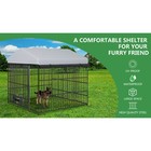 Large Outdoor Dog Kennel Metal Pet Playpen Enclosure Fence Uv Resistant Roof