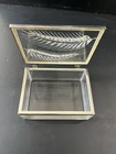 Vintage Lalique France  epis  Chrystal Wheat Dresser  Trinket Box - Hinged