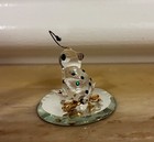 Glass Baron Glass Blown Frog Catching Fly Figurine Swarovski Crystals