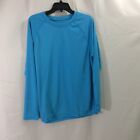 New Kanu Surf Men   s Swim Shirt Long Sleeve Rash Guard 50 Upf Aqua Size Large