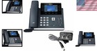 Sip-t46u Voip Phone - Unlocked  Corded With Power Adapter - Elegant Design